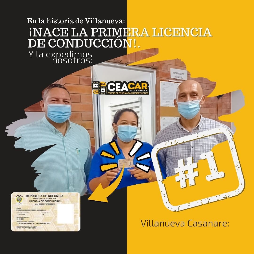 Primera licencia de conducción de villanueva